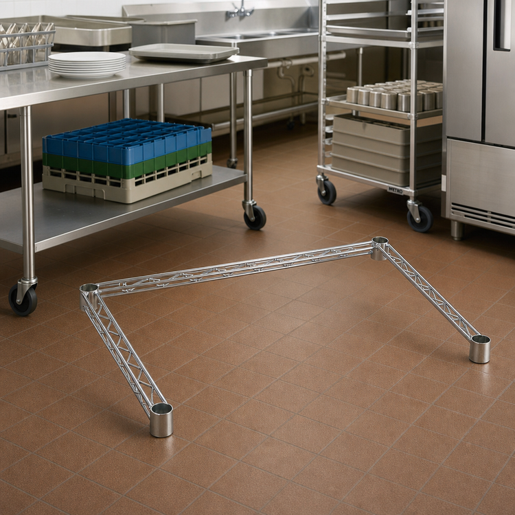 Product image #2 for Metro Super Erecta 3-Sided Bus Cart Channel Frame, 48 x 18 Inches, 304 Stainless Steel