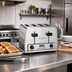 Thumbnail image #2 for Waring Commercial WCT800RC Heavy-Duty 4-Slot Countertop Pop-Up Toaster, 4-Slice, 120V, Stainless Steel