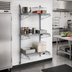 Thumbnail image #2 for Cantilever Wall-Mounted Wire Shelving Starter Unit with 3 Shelves, 54-Inch Posts, Gray Epoxy Finish