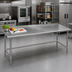Thumbnail image #2 for Eagle Group Budget Series 108 Inch x 36 Inch 430 Stainless Steel Work Table with 1-1/2 Inch Rear Up-Turn