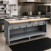 Thumbnail image #2 for Thurmaduke 3-Well Gas Steam Table, 46 Inch Wide, Stainless Steel Top, Paint Grip Steel Base