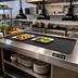 Thumbnail image #2 for Vollrath Recessed Drop-In Heated Warming Shelf, 68 Inch, Dual-Zone, Black Aluminum Hardcoat, 120V