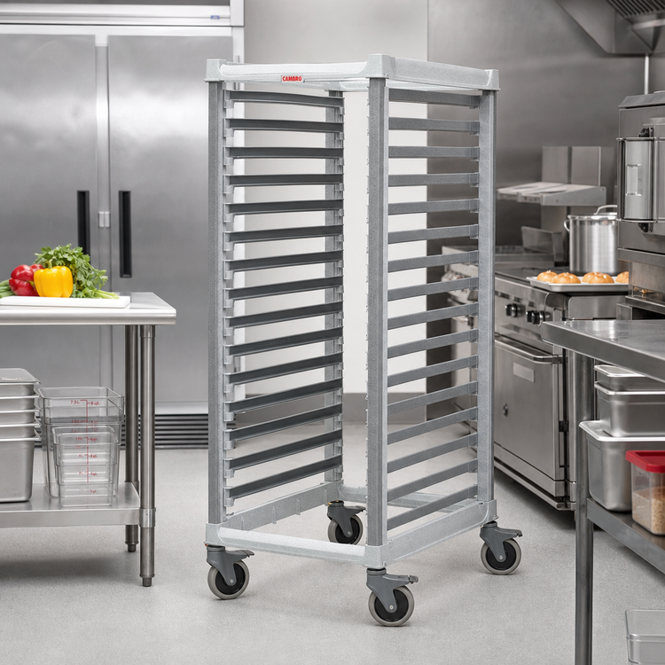 Product image #2 for Cambro GN 2/1 Full Size Mobile Food Pan Trolley, Speckled Gray