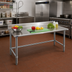 Thumbnail image #2 for Eagle Spec-Master 60-Inch x 36-Inch Stainless Steel Work Table with 4-1/2-Inch Backsplash and Open Tubular Base