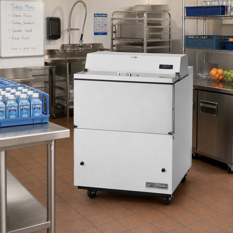 Product image #2 for True Mobile Forced-Air School Milk Cooler Cart, 8-Crate Capacity
