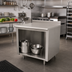 Thumbnail image #2 for Advance Tabco Special Value Series 60 x 30 Inch Economy Open Base Work Table with 5-Inch Backsplash