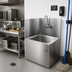 Thumbnail image #2 for John Boos Rear Stainless Steel Mop Sink Wall Guard