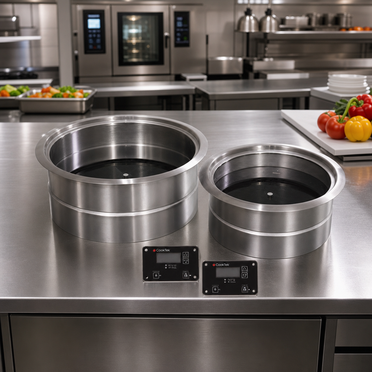 Product image #2 for CookTek SinAqua Round Waterless Drop-In Induction Hot Food Dry Well, 14.75-Inch, 650W, 208-240V