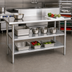 Thumbnail image #2 for Eagle Group Adjustable Galvanized Work Table Undershelf, 108 x 24 Inches