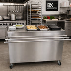 Thumbnail image #2 for BK Resources SECT-3072H 72-Inch Stainless Steel Serving Counter with Hinged Door and 12-1/2-Inch Drop Shelf