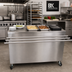 Thumbnail image #2 for BK Resources 72-Inch Stainless Steel Serving Counter with Hinged Door and Drop Shelf