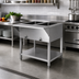 Thumbnail image #2 for Klinger's Trading SW2H120 2-Pan Sealed Well Electric Holding Table with Open Shelf Base