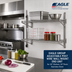 Thumbnail image #2 for Eagle Group Adjustable Post Wire Wall Mount Prepackaged End Unit for 24-Inch Shelves, 33-Inch Posts, Stainless Steel