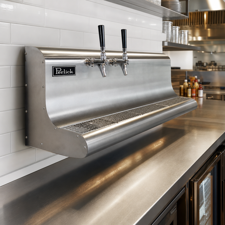 Product image #2 for Perlick 2-Faucet Modular Wall-Mount Glycol-Cooled Draft Beer Dispensing Tower