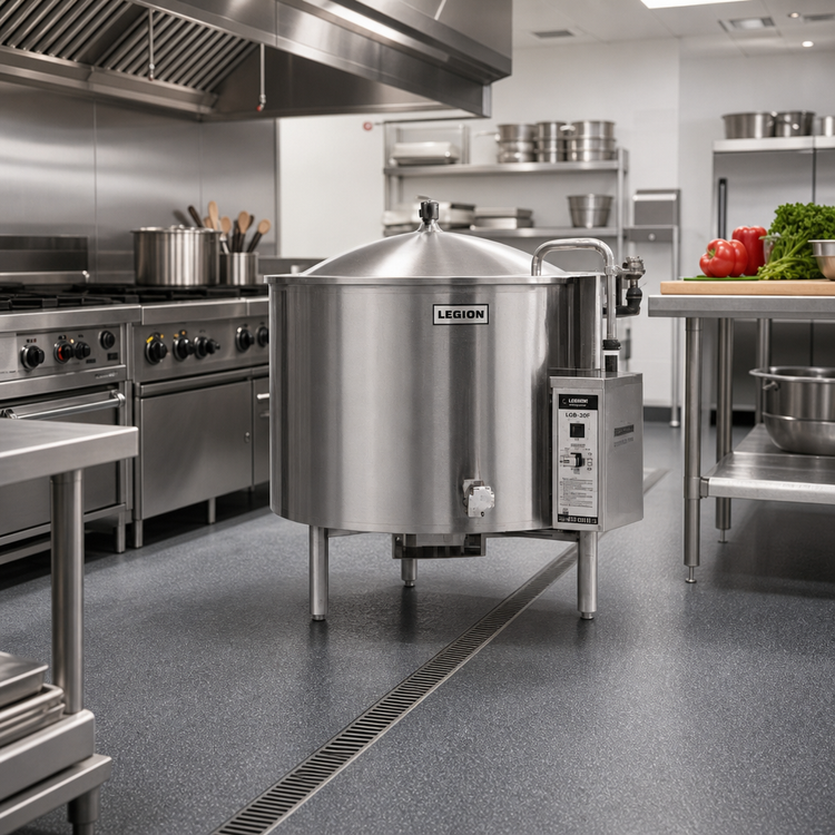 Product image #2 for Legion LGB-20F Low Profile 20 Gallon Gas Full Jacketed Stationary Kettle
