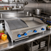 Thumbnail image #2 for Comstock-Castle 42-Inch Wide Countertop Gas Char-Broiler/Griddle Combination with 24-Inch Griddle and 18-Inch Broiler