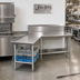 Thumbnail image #2 for John Boos Pro-Bowl L-Shaped Island Clean Dishtable with 10-Inch Backsplash, 60-Inch Machine-to-Corner x 144-Inch Corner-to-End, Right-to-Left Operation