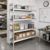 Thumbnail image #2 for Fermostock 4-Tier Perforated Polymer Shelving Expansion Kit, 42W x 14D x 71H