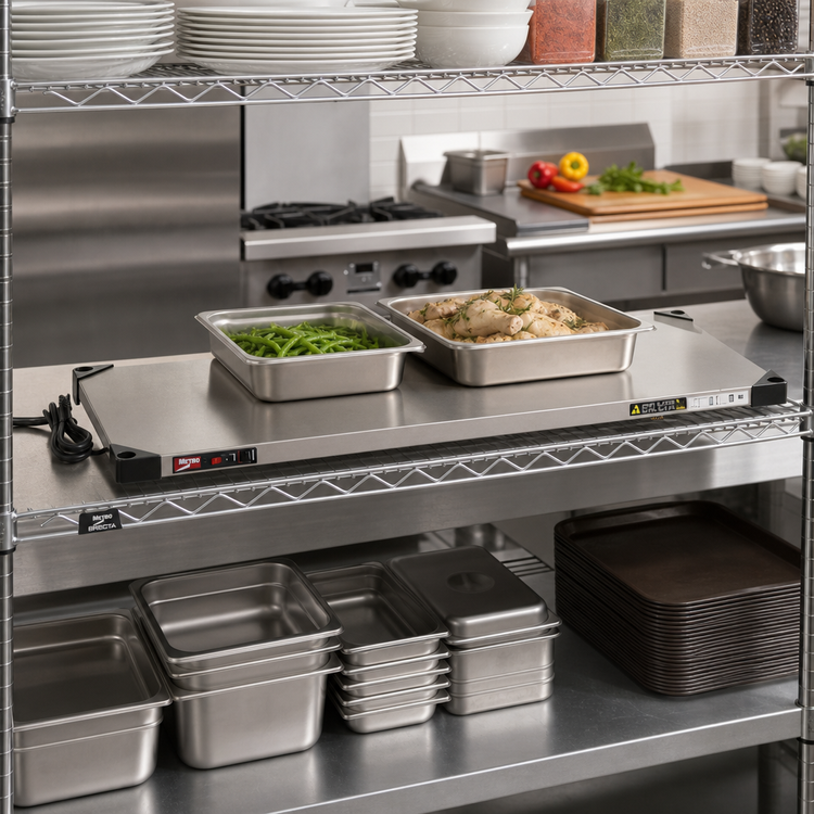 Product image #3 for Metro Super Erecta Hot Heated Warming Shelf, 48 x 18 in, 120V, 400W