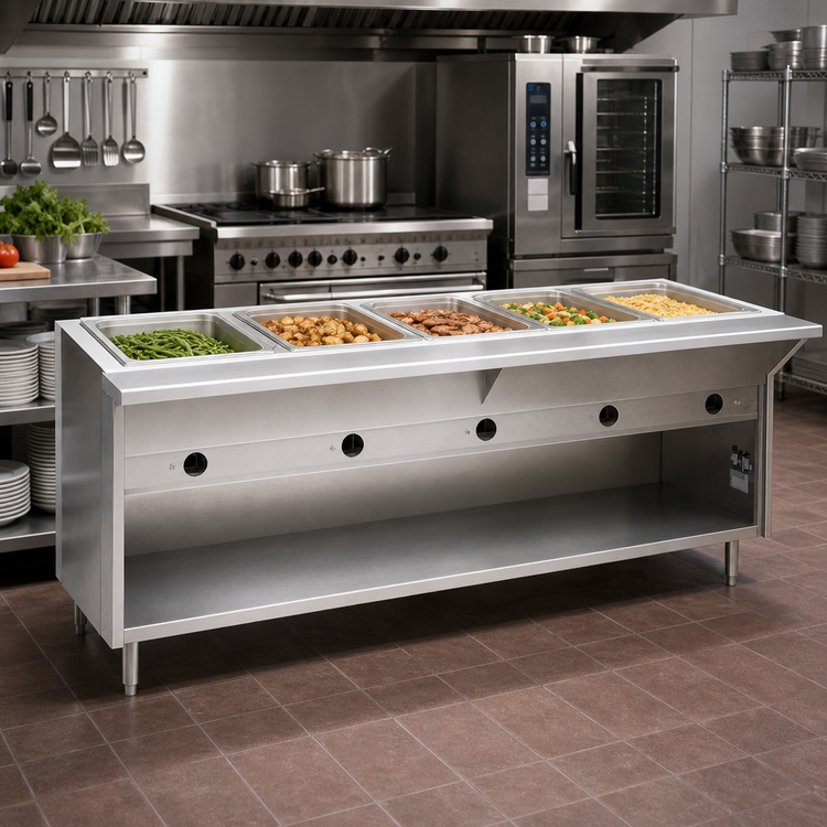 Product image #2 for Spec-Master HT5OB-208 Electric 5-Well Hot Food Table, 79" Wide
