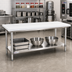 Thumbnail image #2 for Omcan USA Stainless Steel Undershelf for Poly Top Work Table, 30