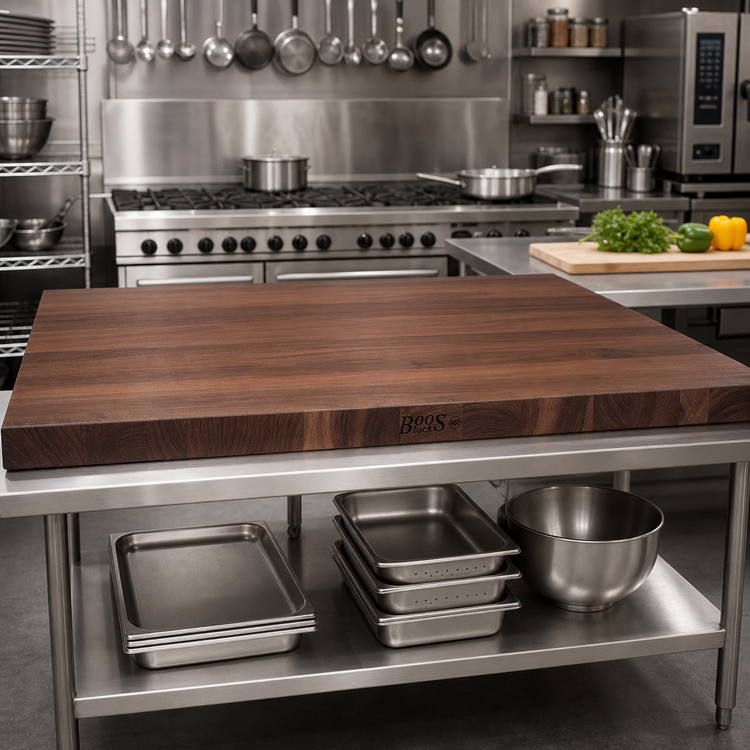 Product image #2 for John Boos Boos Block American Black Walnut Edge Grain Kitchen Countertop, 60 x 42 x 2-1/4 Inches