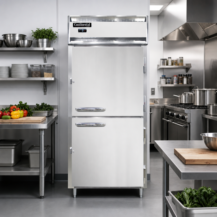 Product image #2 for Continental Refrigerator D1FXNSSHD Designer Line One-Section Extra-Wide Reach-In Freezer with Half-Height Solid Doors