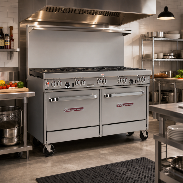 Product image #2 for Southbend Ultimate 60-Inch Gas Restaurant Range with Convection Oven and Cabinet Base