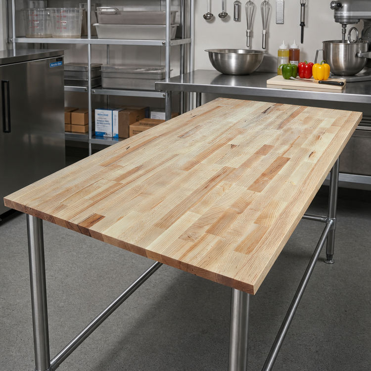 Product image #2 for BK Resources 60 x 36 Inch Hard Maple Flat Top Work Table Replacement Top