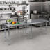 Thumbnail image #2 for BK Resources 84-Inch x 24-Inch Open Base Riser Top Stainless Steel Work Table