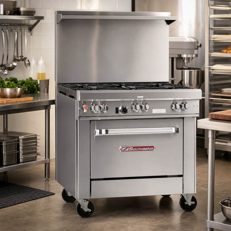 Product image #2 for Southbend Ultimate 36-Inch Commercial Gas Range with 6 Star/Sauté Burners and Convection Oven Base