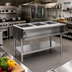 Thumbnail image #2 for Eagle Group AWT3-LP 48-Inch Liquid Propane Water Bath Hot Food Table with 3 Openings and Open Base
