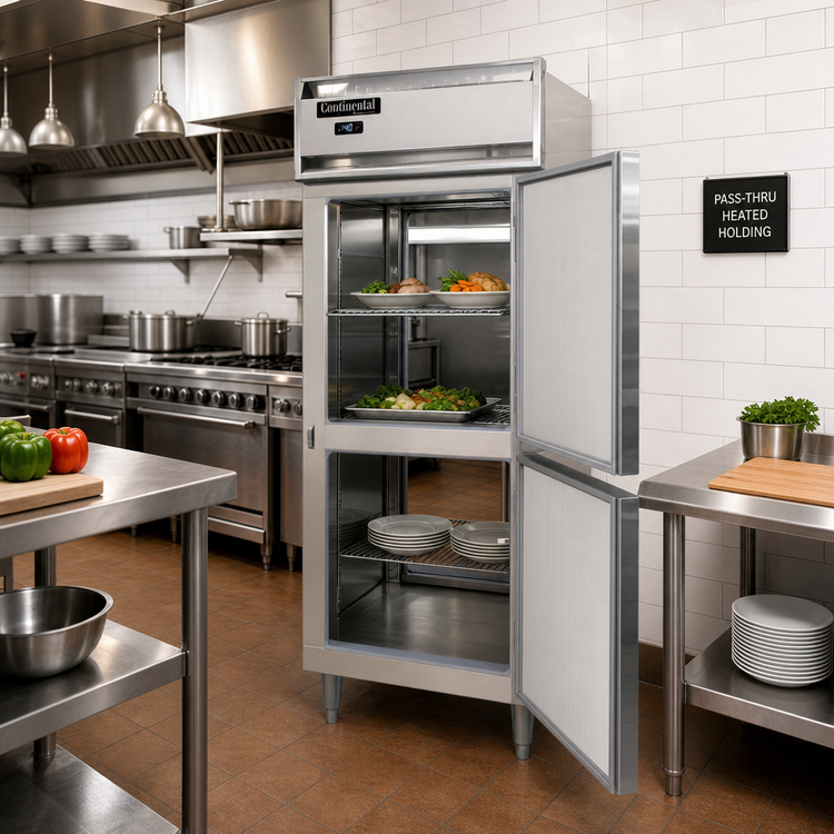 Product image #2 for Continental Refrigerator DL1WE-SS-PT-HD Designer Line Extra Wide Pass-Thru Heated Cabinet