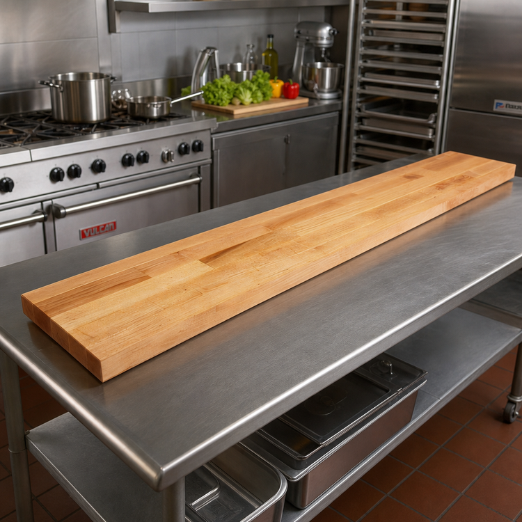 Product image #2 for John Boos Steam Table Cutting Board, 60 x 10 Inch, 1-1/4 Inch Thick, Northern Hard Rock Maple