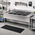 Thumbnail image #2 for Eagle Group Four-Compartment Utility Sink with Double Drainboards, 108-1/4 Inch Wide, 430 Stainless Steel