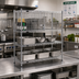 Thumbnail image #2 for Chrome Wire Shelving Security Enclosure Kit, 30 x 21 Inches, Hinged Doors