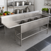 Thumbnail image #2 for John Boos Pro-Bowl 4-Compartment Sink with 24-Inch Left Drainboard, 20 x 20 x 12-Inch Bowls, 16-Gauge 300-Series Stainless Steel
