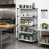 Thumbnail image #2 for Quantum 24 Inch W x 18 Inch D x 74 Inch H Solid Stainless Steel Shelving Starter Kit with 5 Shelves