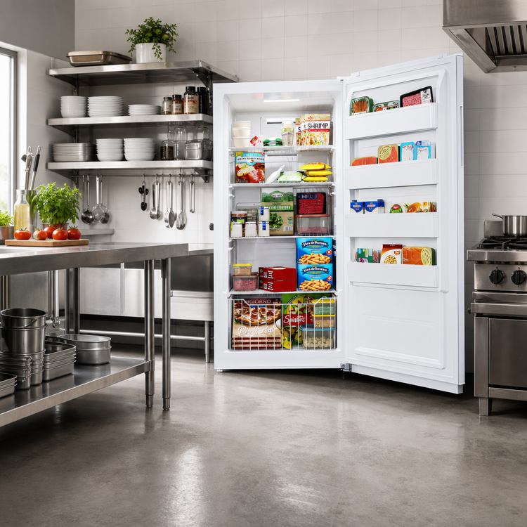 Product image #2 for KoolMore 32.8-Inch White Convertible Reach-In Refrigerator/Freezer, 1 Section