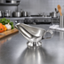 Thumbnail image #2 for Stainless Steel 10 oz Gravy Boat with Flat Loop Handle and Tapered Spout