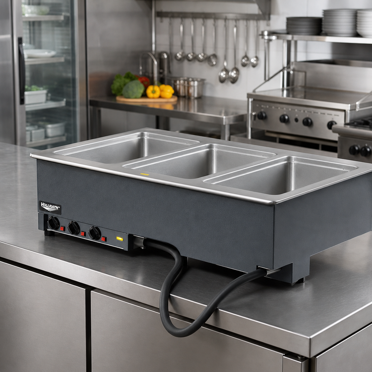 Product image #2 for Vollrath 3-Well Drop-In Electric Hot Food Well with Auto-Fill, Wet Operation, Infinite Controls, 120V