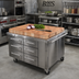 Thumbnail image #2 for Boos Block End Grain Northern Hard Rock Maple Island Countertop, 30 x 32 x 7 Inch
