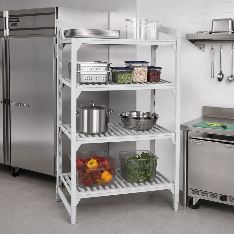 Product image #3 for Camshelving® Premium 4-Tier Vented Stationary Starter Unit, 24 Inch Deep x 36 Inch Wide x 84 Inch High, Speckled Gray