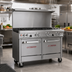 Thumbnail image #2 for Ultimate 48-Inch Gas Restaurant Range with 8 Open Burners, Standard Oven, and Cabinet Base