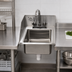 Thumbnail image #2 for Advance Tabco Special Value Series 1-Compartment Drop-In Sink with Side Splashes, 10 x 14 x 5 Bowl, Faucet and Basket Drain