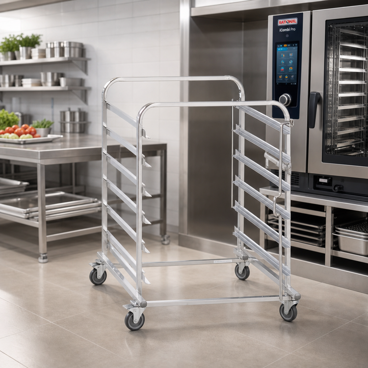 Product image #2 for RATIONAL Mobile Oven Rack for SCC 61/CMP 61 Series, 6-Pan Capacity