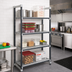 Thumbnail image #2 for Cambro Camshelving Elements XTRA 4-Tier Stationary Starter Unit, 18-Inch Deep x 48-Inch Wide x 72-Inch High, Vented, Speckled Gray