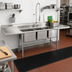 Thumbnail image #2 for Eagle Group S16 Series Three-Compartment Stainless Steel Sink with Left Drainboard, 89-1/2 Inch W x 27 Inch D