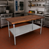 Thumbnail image #2 for John Boos 60-Inch x 24-Inch American Black Walnut Wood Top Work Table with Galvanized Legs and Adjustable Undershelf