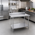 Thumbnail image #2 for Advance Tabco Commercial Stainless Steel Work Table, 30 in. W x 24 in. D, with 5 in. Backsplash and Adjustable Undershelf
